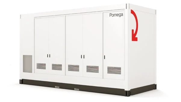 POMEGA containerised battery energy storage system, manufacturer product image