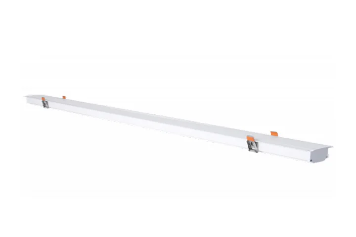 Slim linear LED ceiling luminaire