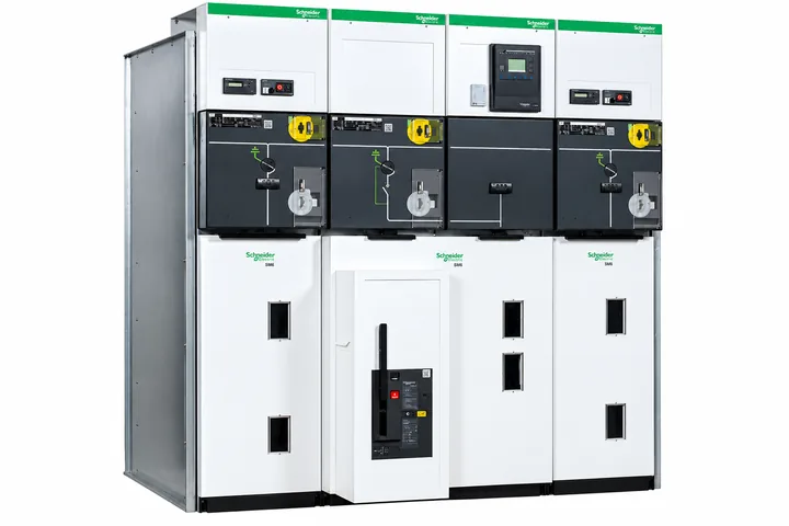 Schneider Electric SM6 air-insulated medium-voltage switchgear lineup